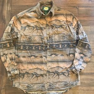 Horse button up shirt